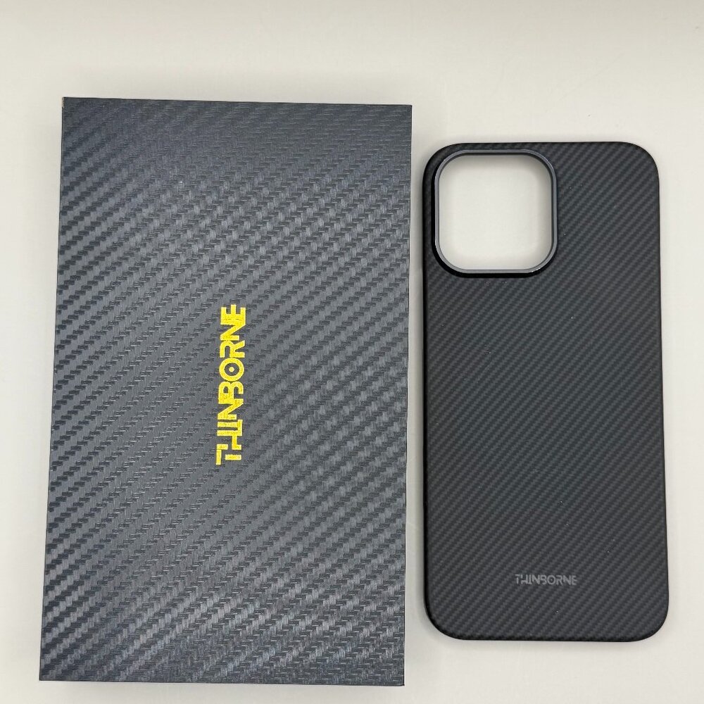 Thinborne iPhone 16 Pro Max Case, 600D Aramid Carbon Fiber